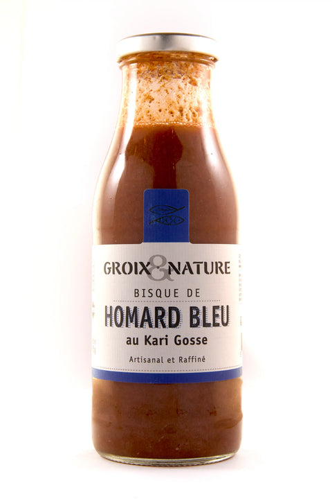Bouteille en verre Bisque de Homard Bleu au Kari Gosse